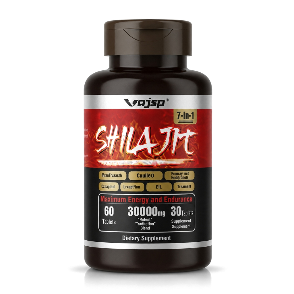VAJSP 7-in-1 Shilajit Supplement Bottle